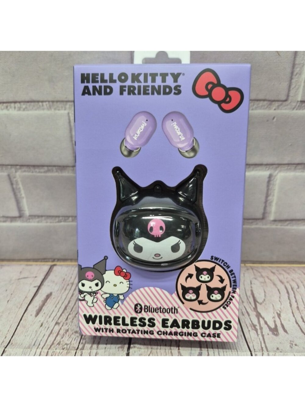 Sanrio Hello Kitty Kuromi Bluetooth Wireless Earbuds w/ Charging Case NIB